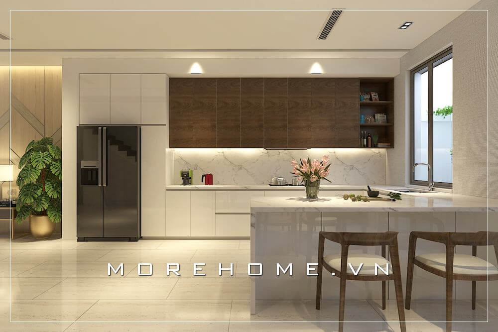 Chiêm ngưỡng các mẫu trang trí tủ bếp biệt thự tiện nghi sang trọng