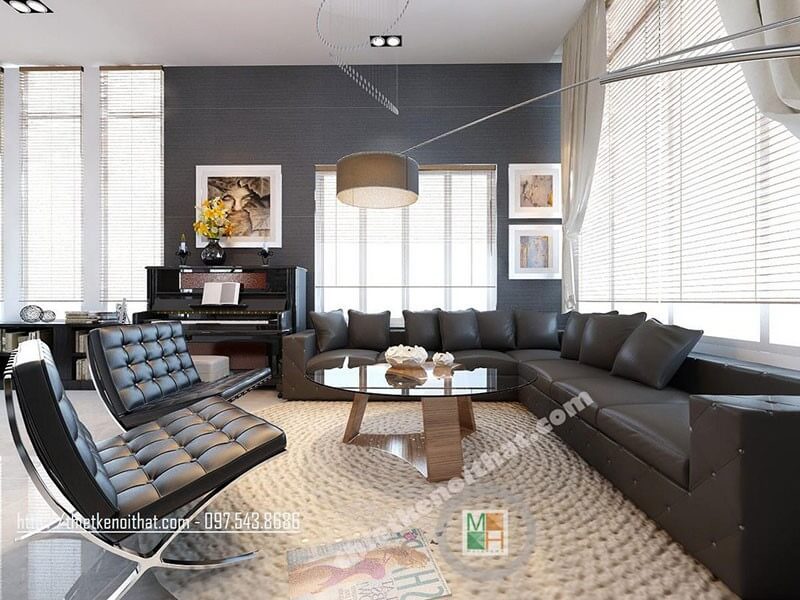 Thiết kế nội thất phòng khách hiện đại tại biệt thự Văn Khê Hà Đông Tiết lộ các mẫu thiết kế phòng khách ưa chuộng nhất hiện nay