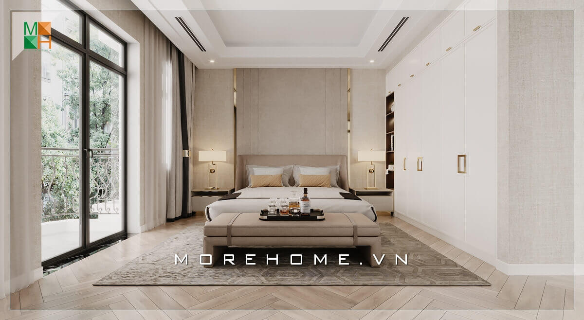 Mẫu thiết kế phòng ngủ tân cổ điển đẹp cho chung cư, nhà phố, biệt thự cao cấp