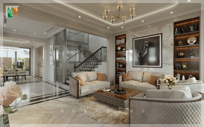 Mẫu thiết kế phòng khách tuyệt vời và ấn tượng cho không gian sống của gia đình thêm tiện nghi, chất lượng.