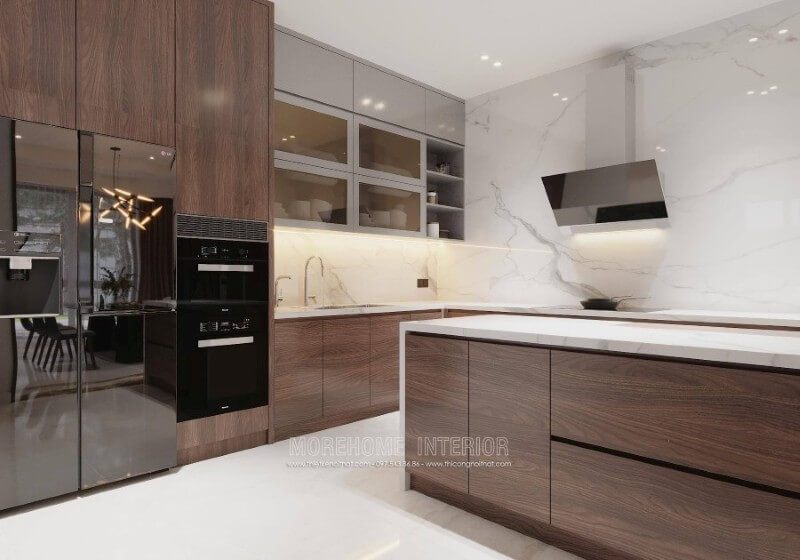 Thiết kế nội thất căn hộ  ấn tượng từ 13 đá bếp nhân tạo cao cấp