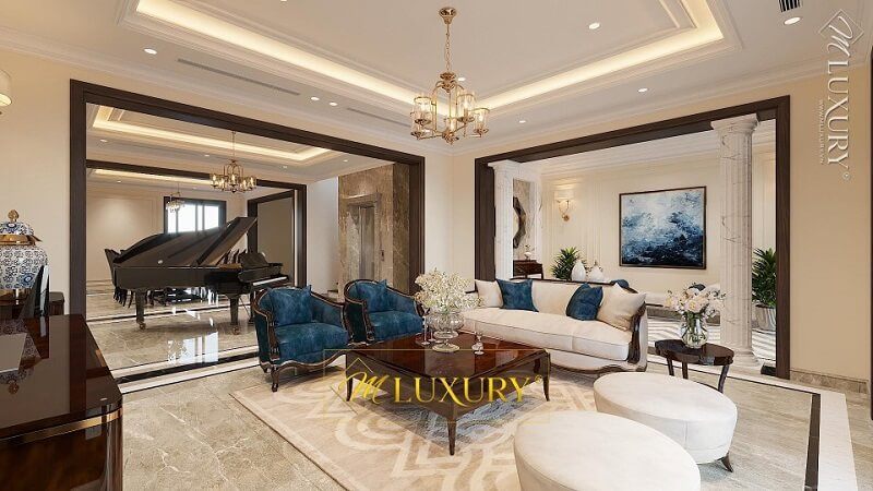 Mẫu bàn trà đẹp màu nâu trầm với nước sơn bóng mịn mang đến vẻ đẹp sang trọng, đẳng cấp cho căn phòng.