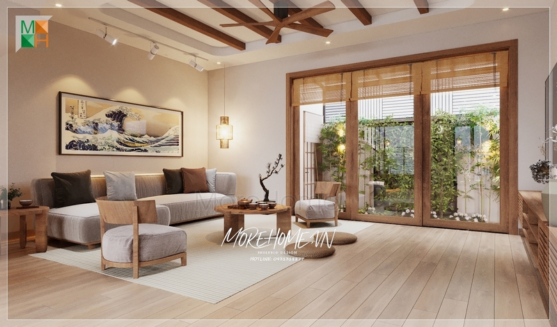 Bàn trà tròn gỗ tự nhiên ngoài việc sử dụng làm bàn uống nước mà còn trang trí tô điểm cho không gian.